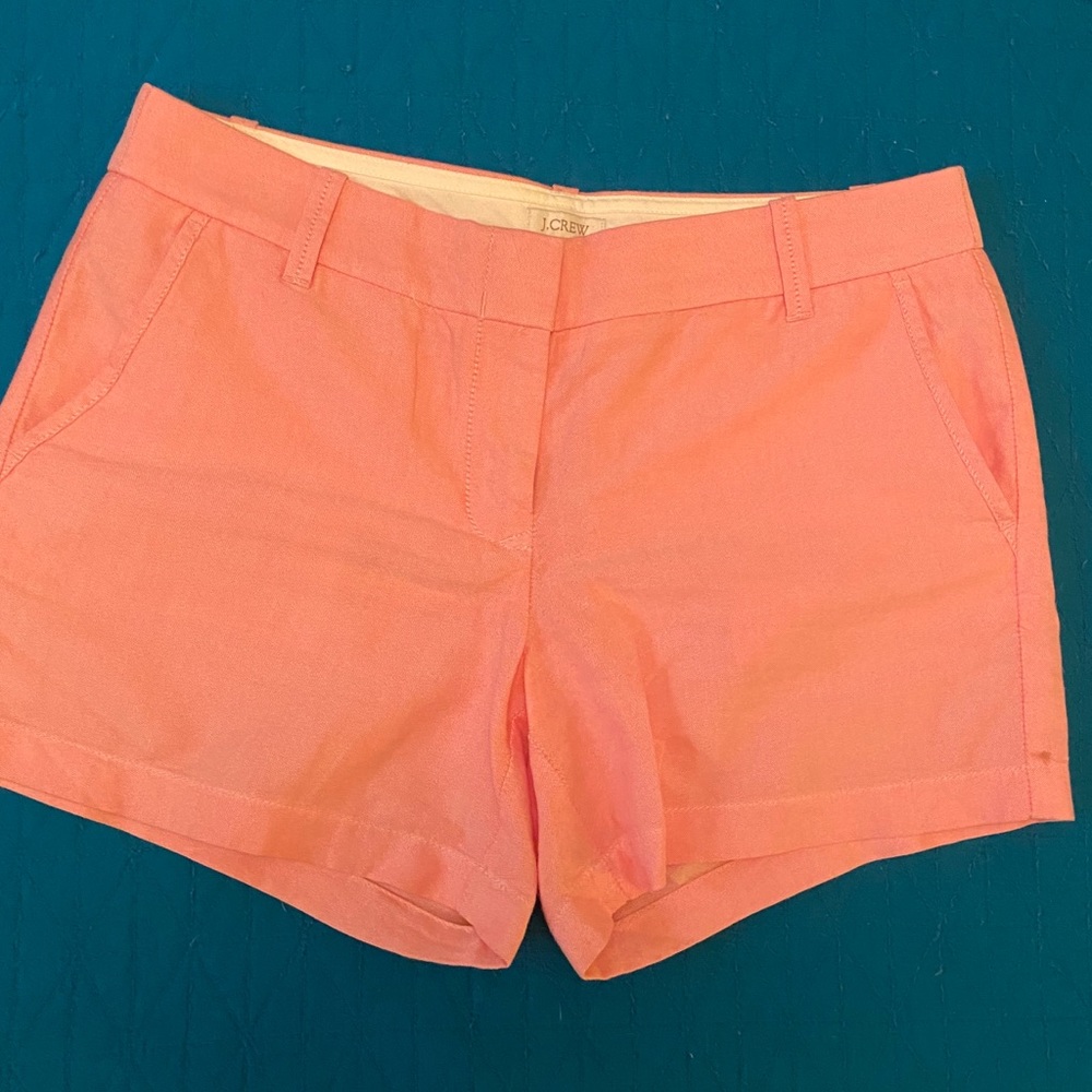 Pink poplin shorts